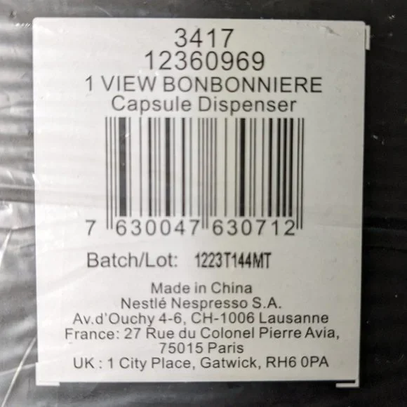 Nespresso Bonbonnière View Collection Coffee Capsule Dispenser - Picture 4 of 4